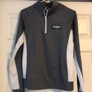 PINK long sleeve quarter zip